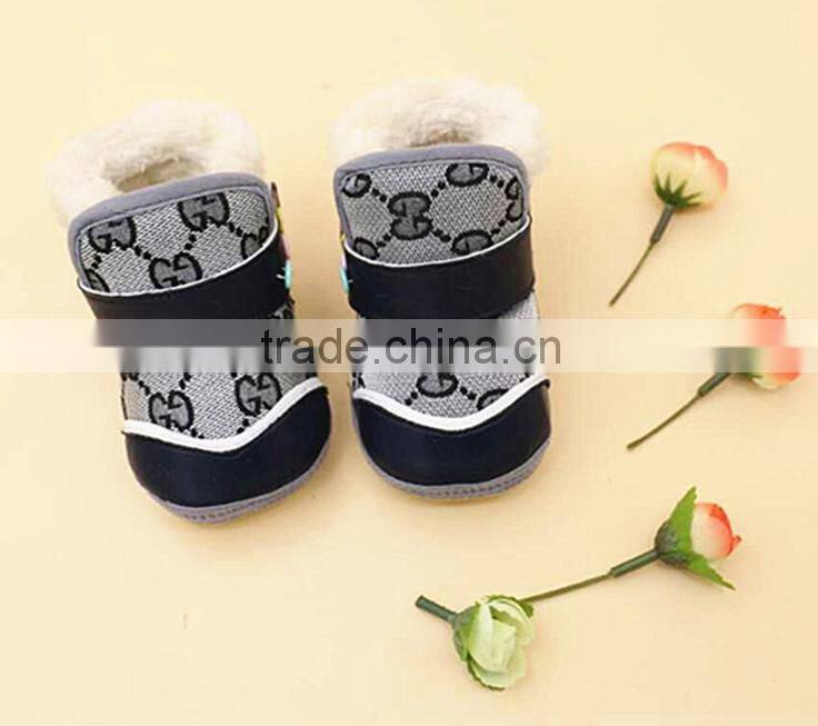 kid's winter shoes non slip shoes 1-4 years old baby shoes with thick velvet