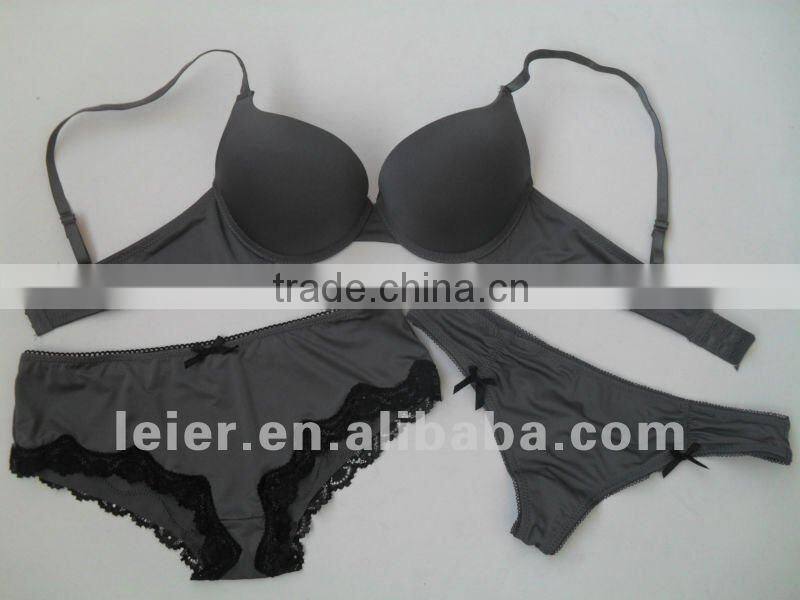fancy double push-up bra set