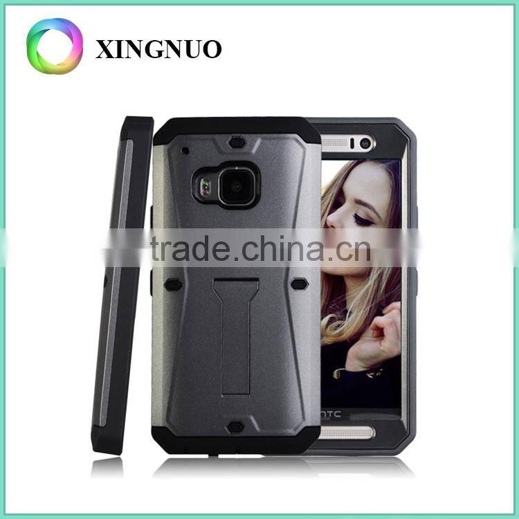 Dual Layer Hybird Armor Case Advanced Shock Absorption with Kick-Stand Feature for HTC M9