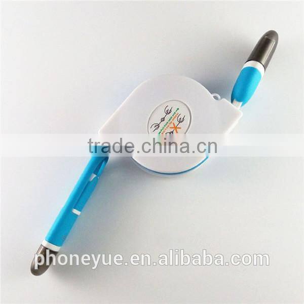 2016 latest products 2 in 1 retractable micro usb cable for charging