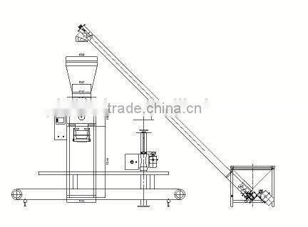 wheat powder packing machine/ 50kg bags packing machine/008615621096735