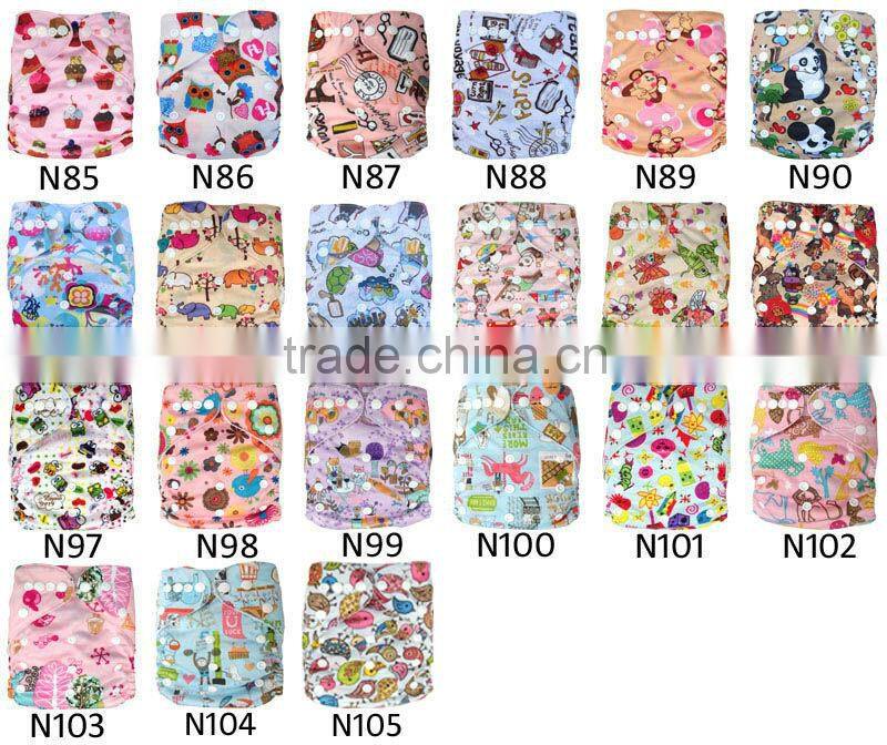 New Arrival Printed Reusable Prefold Best Cloth Diaper Covers Hybrid Diapers