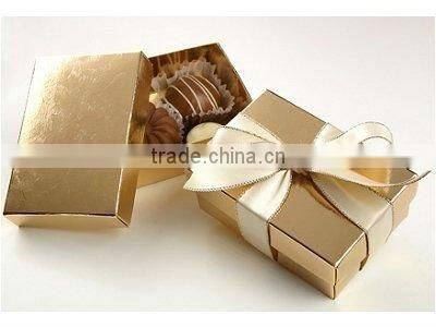 Customized paper box with ribbon