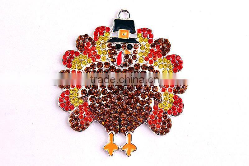 Factory Direct AAA Quality Fashion Easter Alloy hat rhinestone charming crystal pendants for kids jewelry making!!
