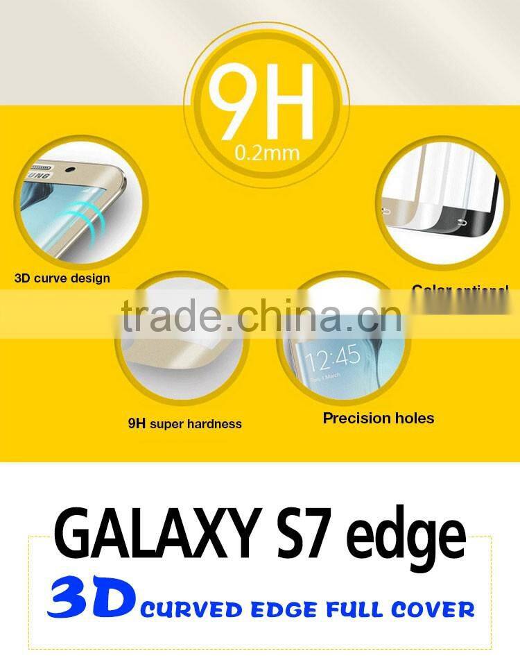 For Samsung S7 Edge Tempered Glass,S7 Edge Full Cover Screen Protector Curved