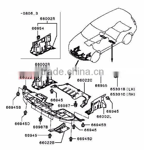 Front Engine Room Under Cover For Mitsubishi Outlander CW4W CW5W CW6W CW8W 5379A032