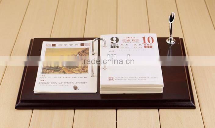 luxury new style 2015 wooden calendar office use gift business gift decoration