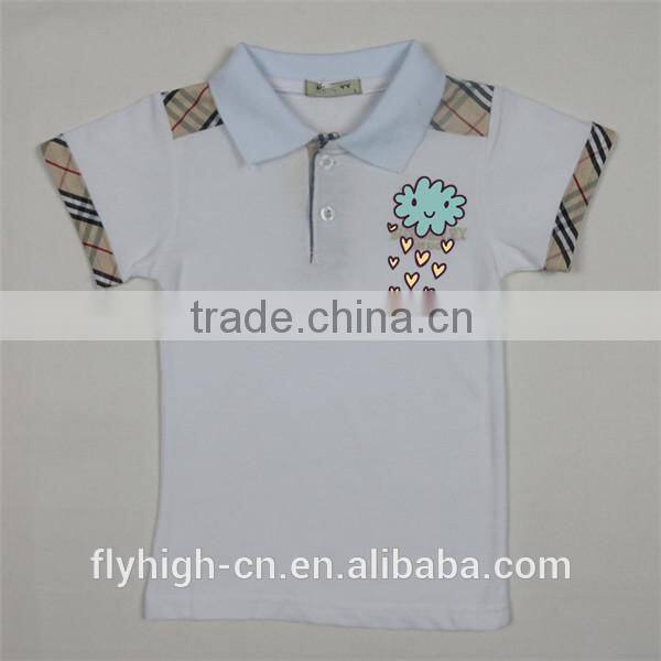 chest embroidery custom cotton kids polo t shirt,polo t shirt for kids