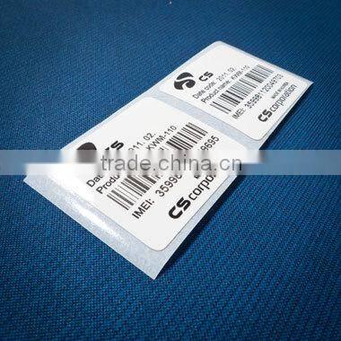 new design high quality self barcode adhesive label