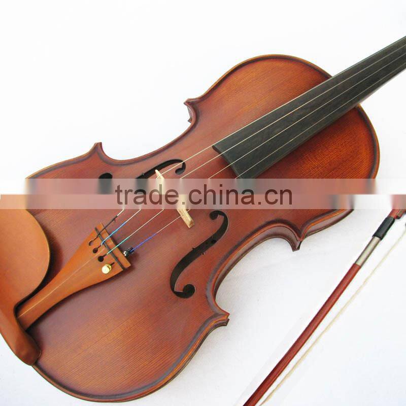 High Quality Flamed Matte Violin Brand Student German Violin 4/4