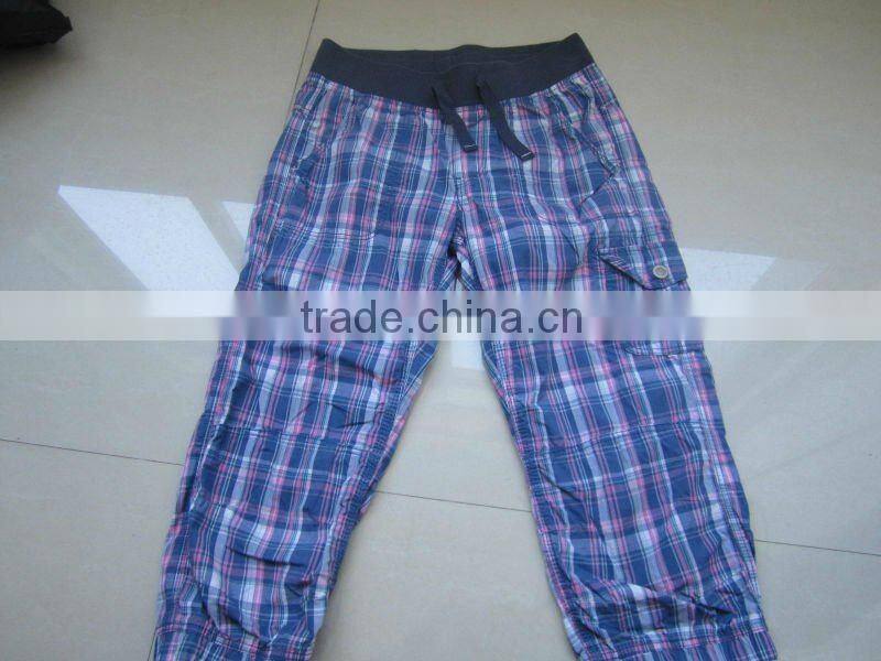2012 new ladies fashion plaid purple cotton loose comfortable harem pants