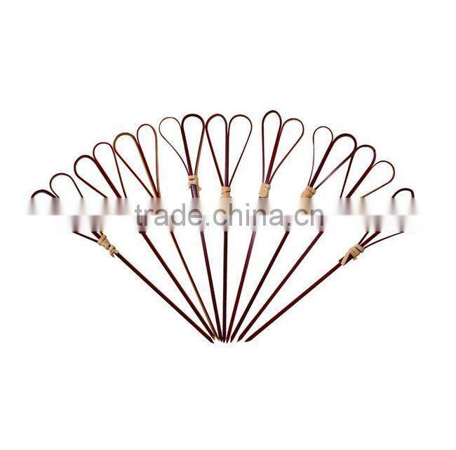 Disposable pick,knotted bamboo picks,bamboo decorative knot party picks
