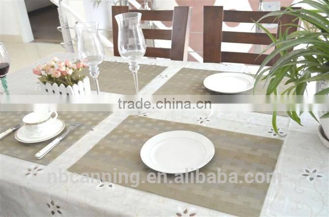 pvc plastic table placemats/pvc woven mesh placemats/woven pvc placemats for restaurants