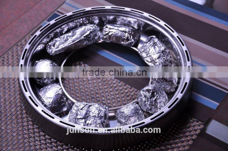 Smokeless and portable BBQ charcoal grill