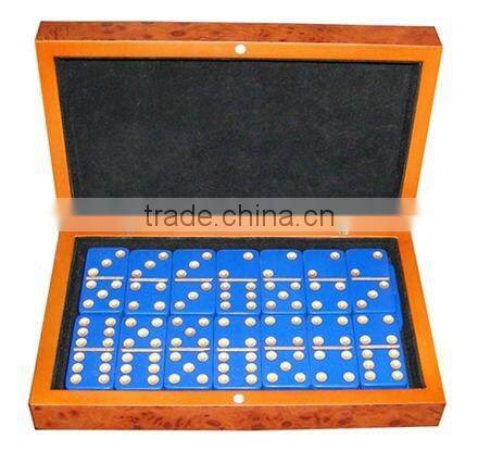 High Gloss Bubinga Wooden Domino Box