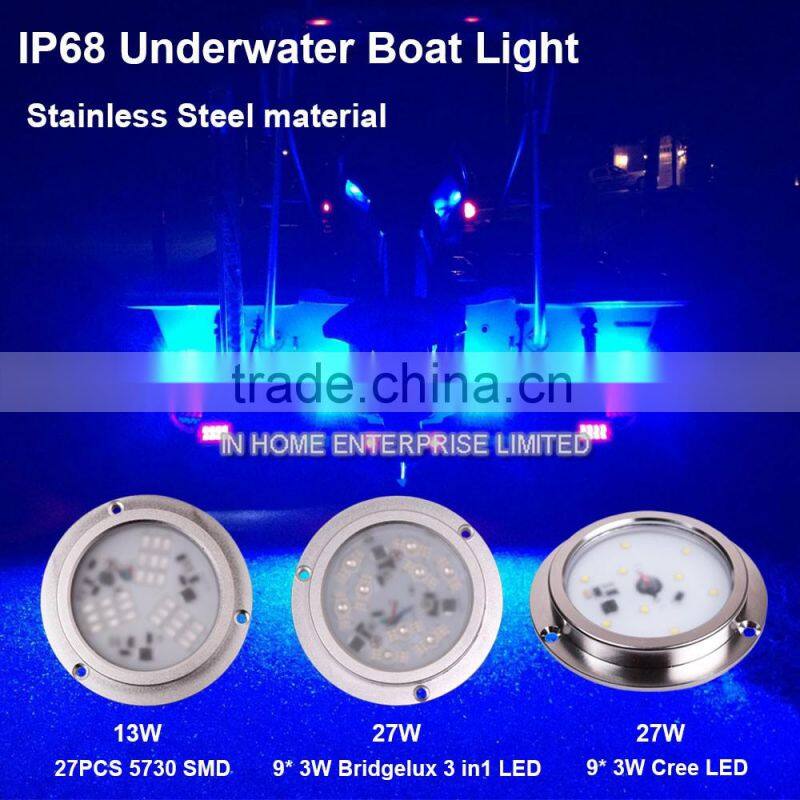 13W Stainless Steel IP68 Led Boat Lights RGB Bluetooth for Nautical Lighting