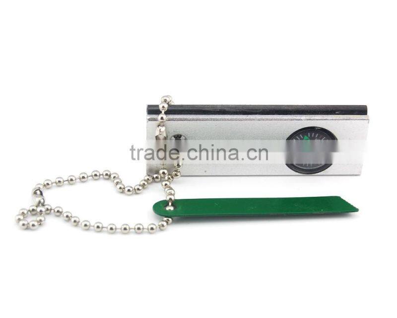 Magnesium Fire Starter with Whistle /Blade/Compass& Ruler Outdoor Survival Kit