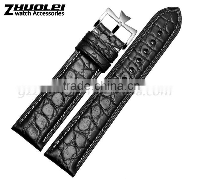 18|19|20|21mm hotsale genuine alligator leather Watch strap Wholesale 3PCS