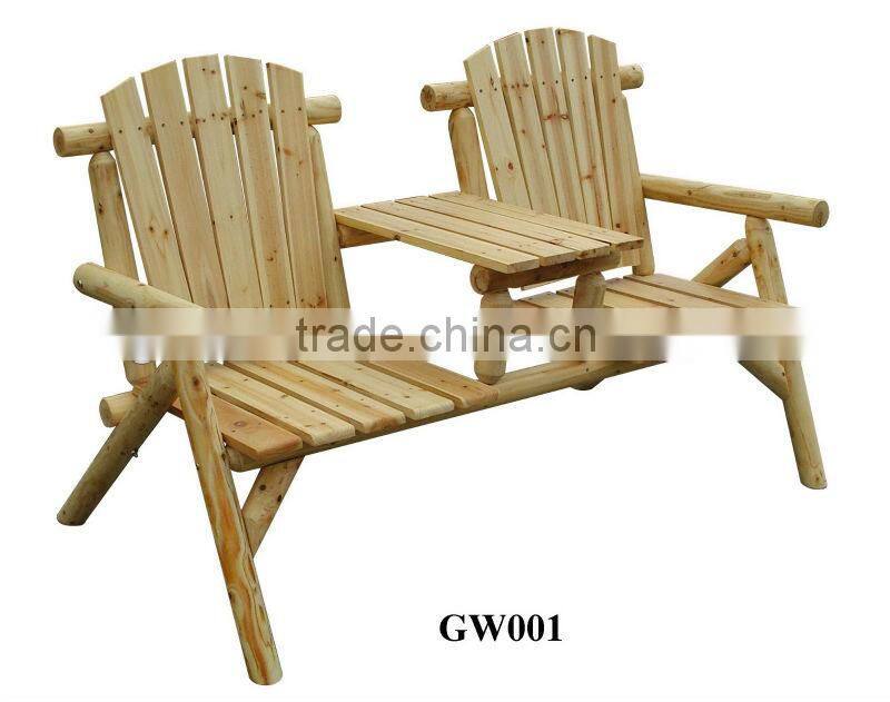 Granco GW011 2012 hot sale double glider Wooden bistro chair
