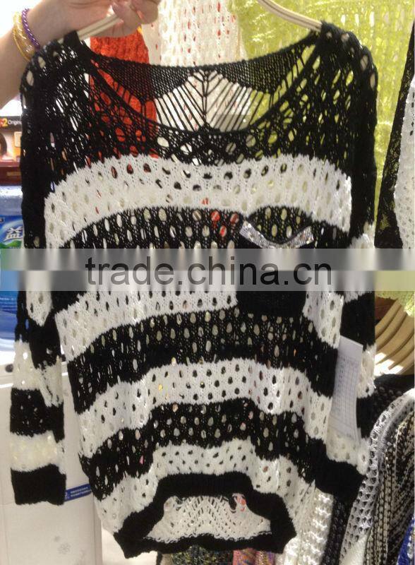 2015 new arrival fashion round neck bat sleeve knitted sweater,as knitting sweater for ladies,custom sweater wholesale