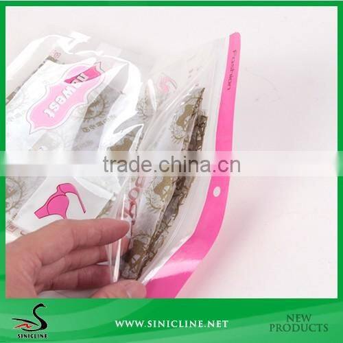 Sinicline PE colorful bag with zip lock for underwear