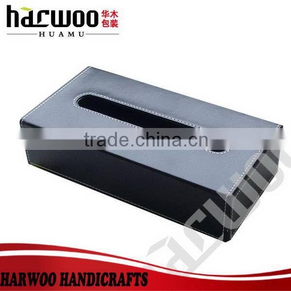 2016 Excellect Handmade Craft High Quality Leather Hotel Tissue Boxes
