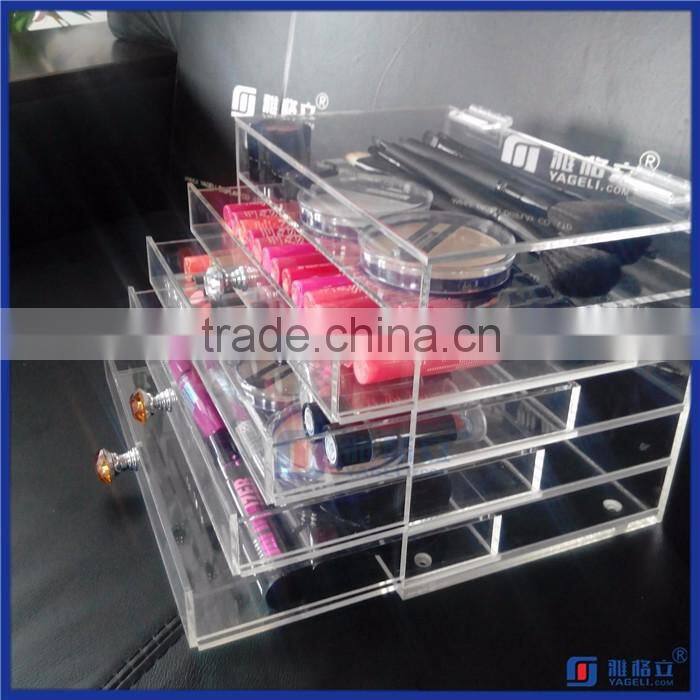 Factory wholesale various acrylic makeup organizer clear box cosmetic cases