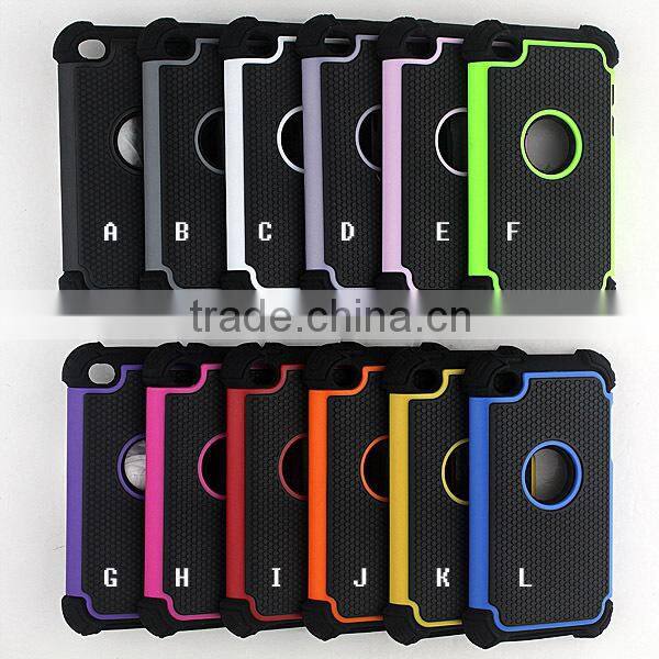 Hot sell and popular in USA Triple defender case for iPod touch 4