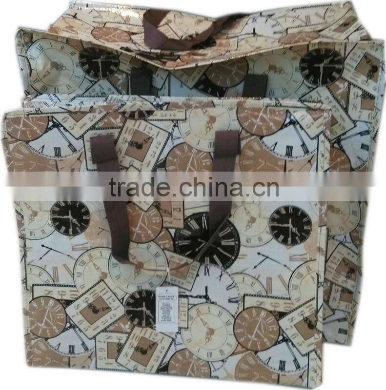 Custmer manufacture pp woven zipper plastic bag with laminated