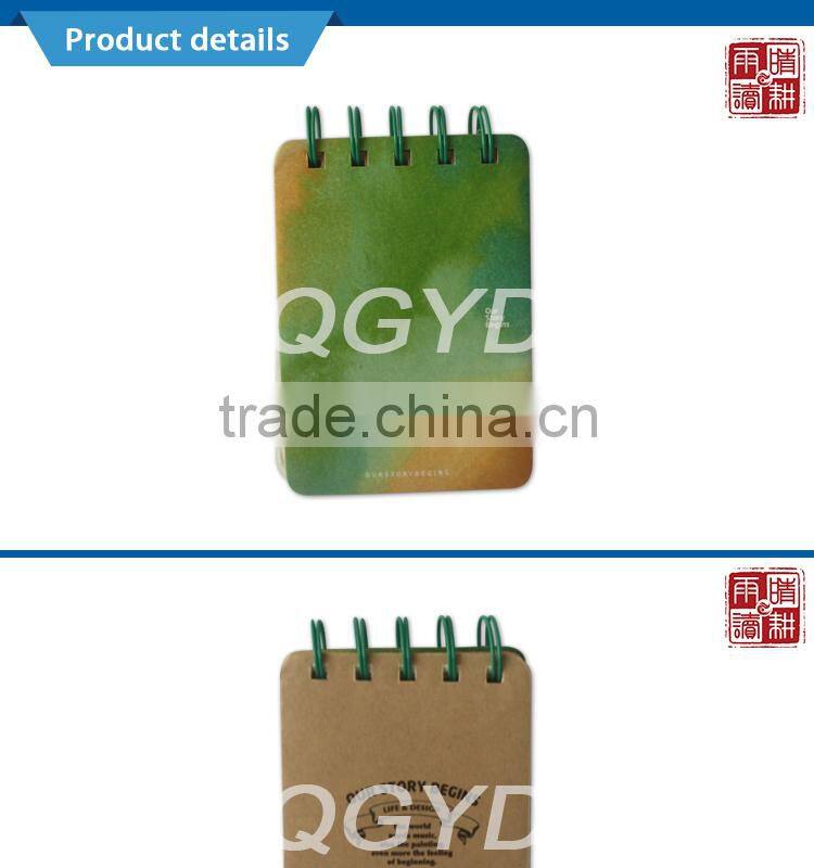 cute mini kraft card material cover spiral note