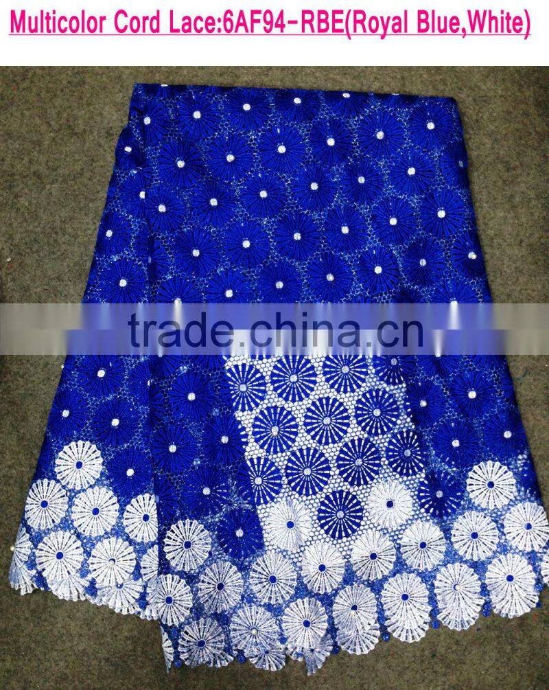 High quality guipure cord lace in fabric chemical african lace fabric africa dry lace dress