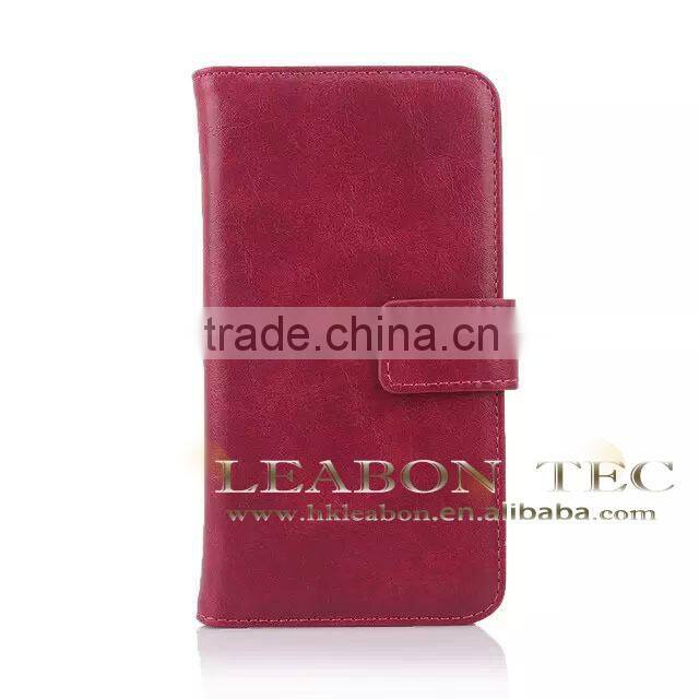 2015 New Design Factory Supplier 2 in 1 Detachable Wallet Leather Case for Samsung S6, Back Case Cover, Mobile Phone Case