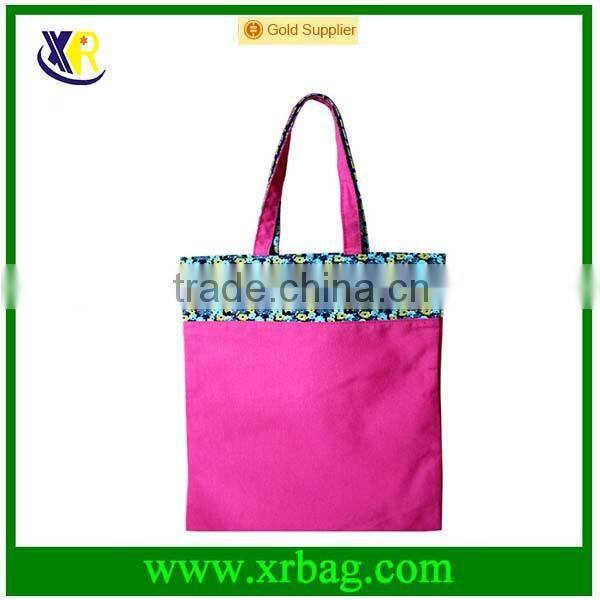 Custom colorful matching standard size canvas tote bag