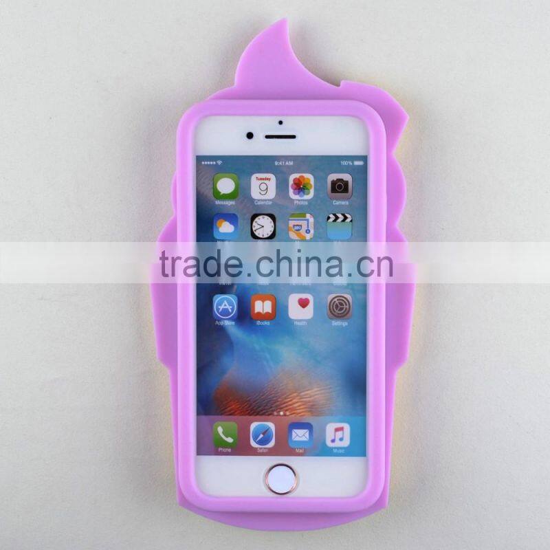 custom silicone ice cream type cell phone case for iphone 6