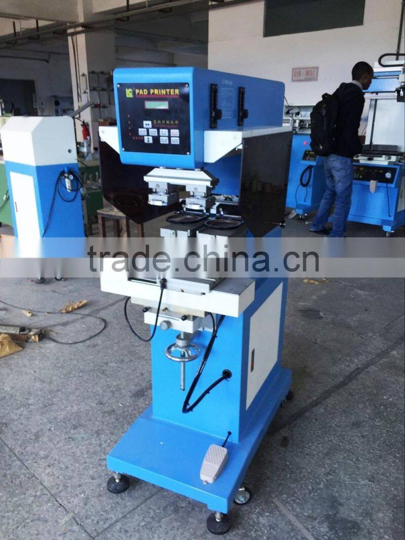 two color closed pad pringting machine closed Ink Cup Tampogrifa pen printer LC-PM2-100T
