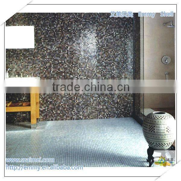 Brick shell mosaic tile gray mother of pearl mosaic wall tile