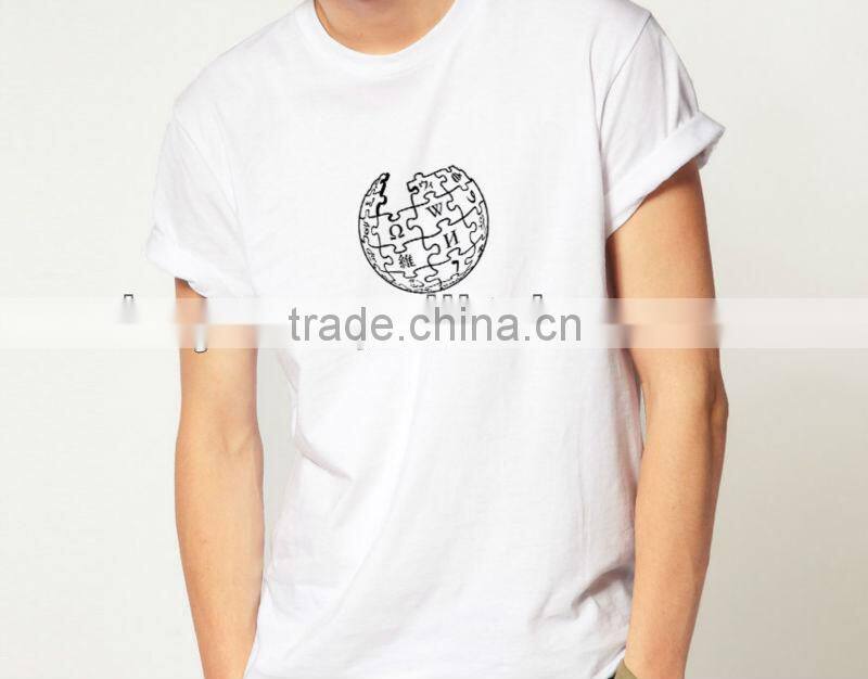 100% cotton bar code printed t-shirt