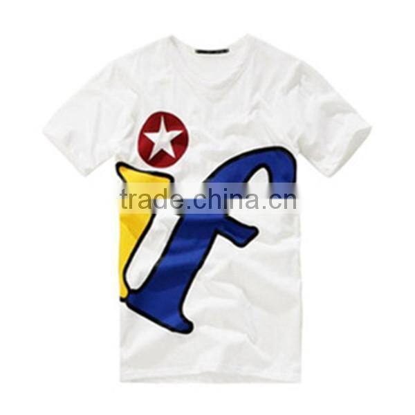 Soft smooth cotton logo printing service T-shirt