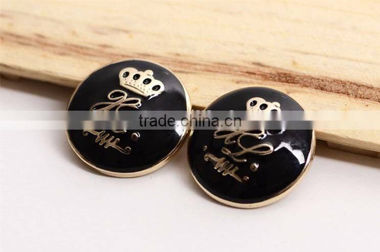 High-grade metal buttons classic British crown button fashion casual wear coat buttons