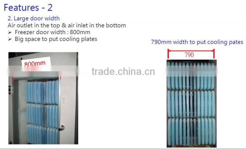 logistic station freezer to frozen cooling plates ; cold plate freezer