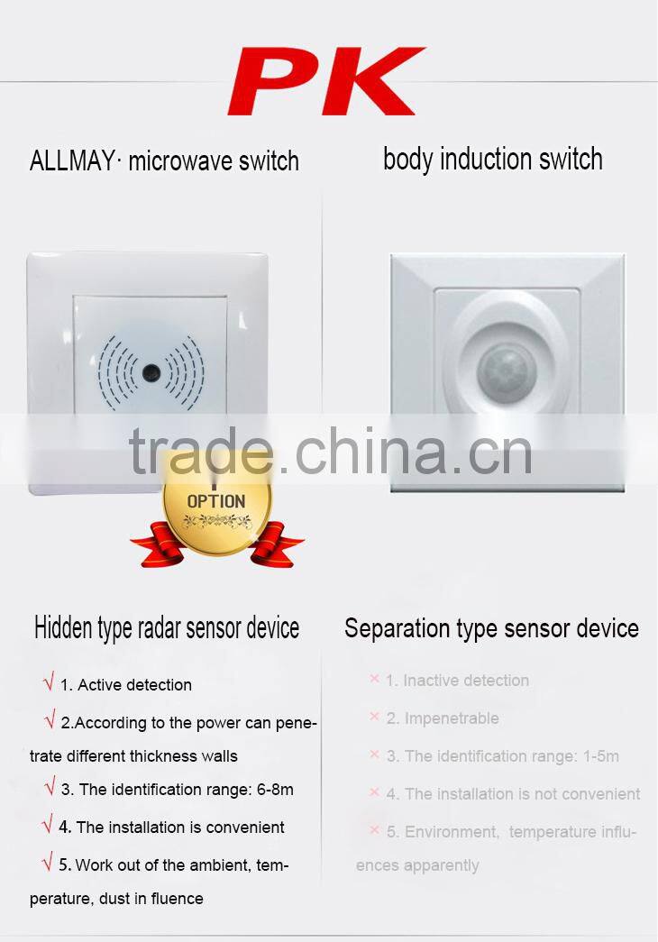 radar sensor 86 wall switch 170w supermarket lighting ac85-265v green products update