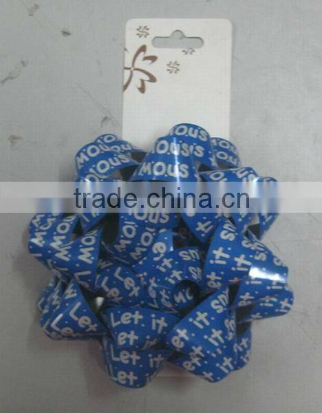 HOT SALE 5" Hi-Glossy Iridescent / Rainbow Poly Gift Wrapping Ribbon Bow, Self Adhesive Star Bow