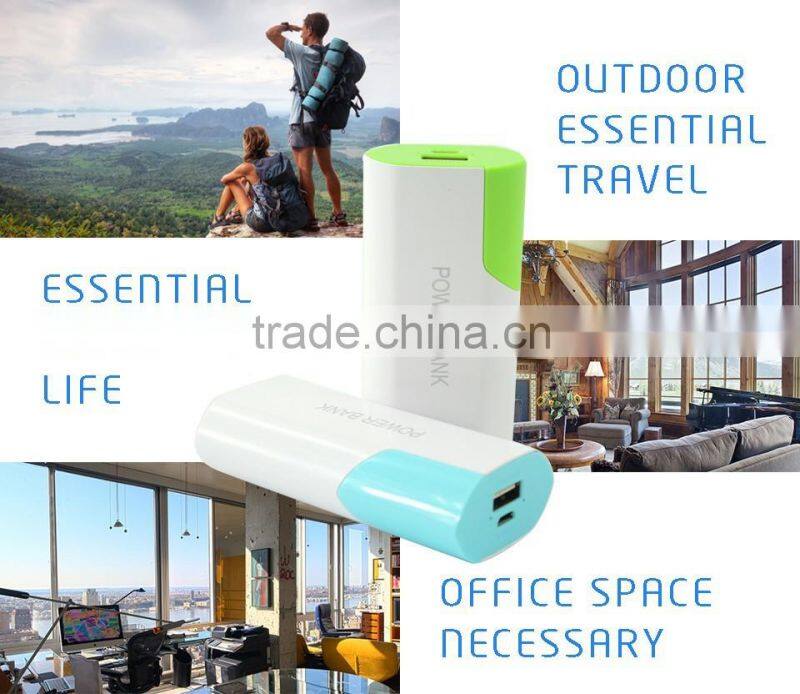 2016 New Mini Power Bank 2400mAh Portable Charger 18650 Charger Device for Smart Mobile Phone Power Supply Powerbank 6598