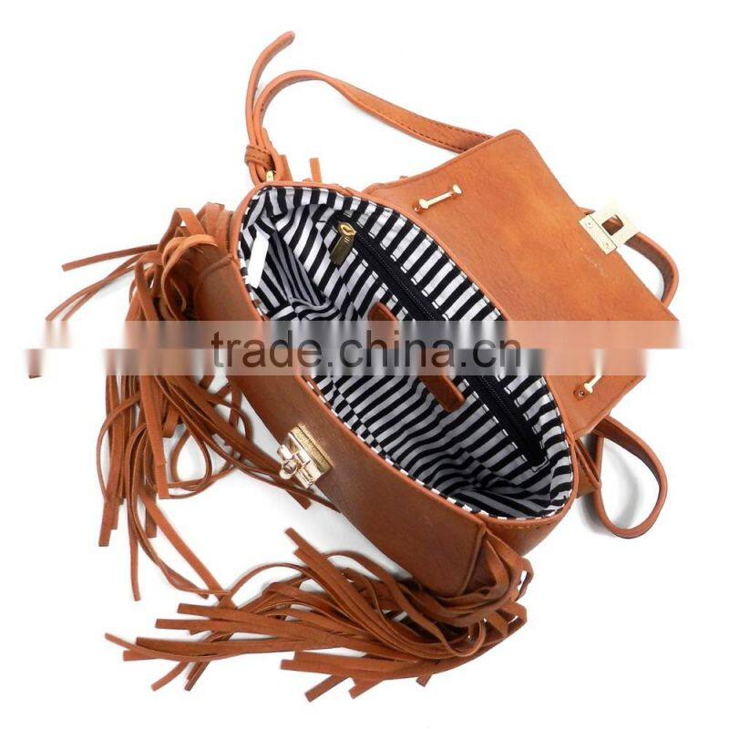 2016 new design fashion casual cross body bag /twist lock satchel