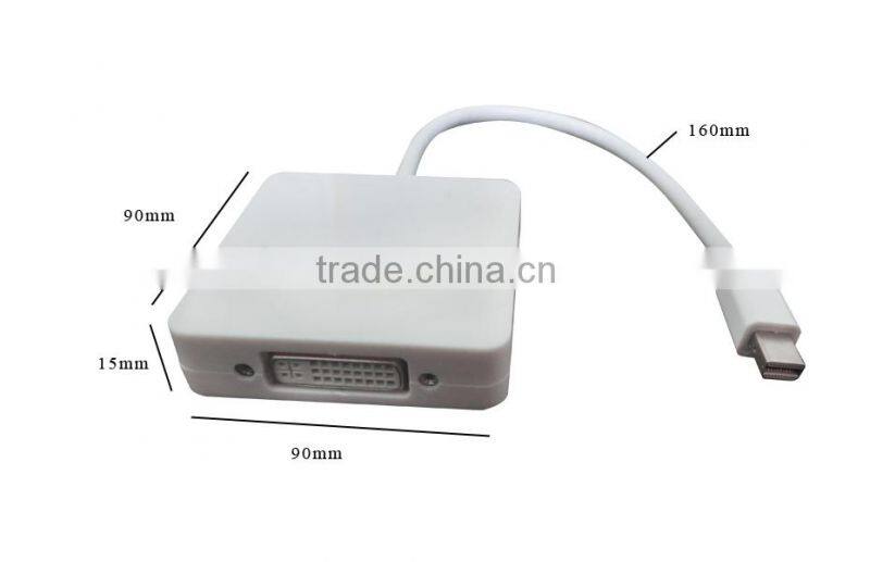 Hot sales Mini DP to HDMI DVI DP Cable Convertor Special for Macbook Air/Pro