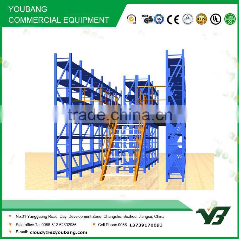 Hot sell best price heavy duty warehouse multi-layer heavy duty mezzanine rack /steel platform shelves (YB-WR-C79)