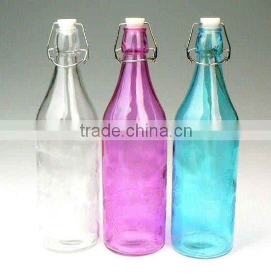 food grade drinking water swing top 500ml glass water bottles