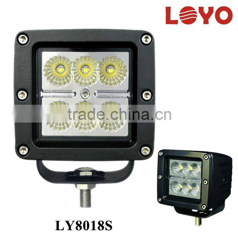 Motorcycle lamp IP67 LED working light, 18w 12 volt automotive led lights