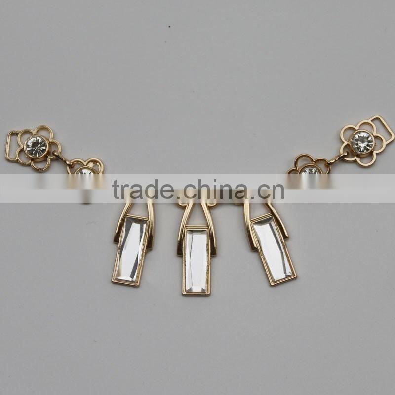 High quality metal neckline for women dress t-shirts on sale with high quality glass