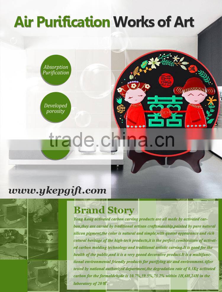 Beautiful wedding arts and resin handicraft design adsorb the harmful gas